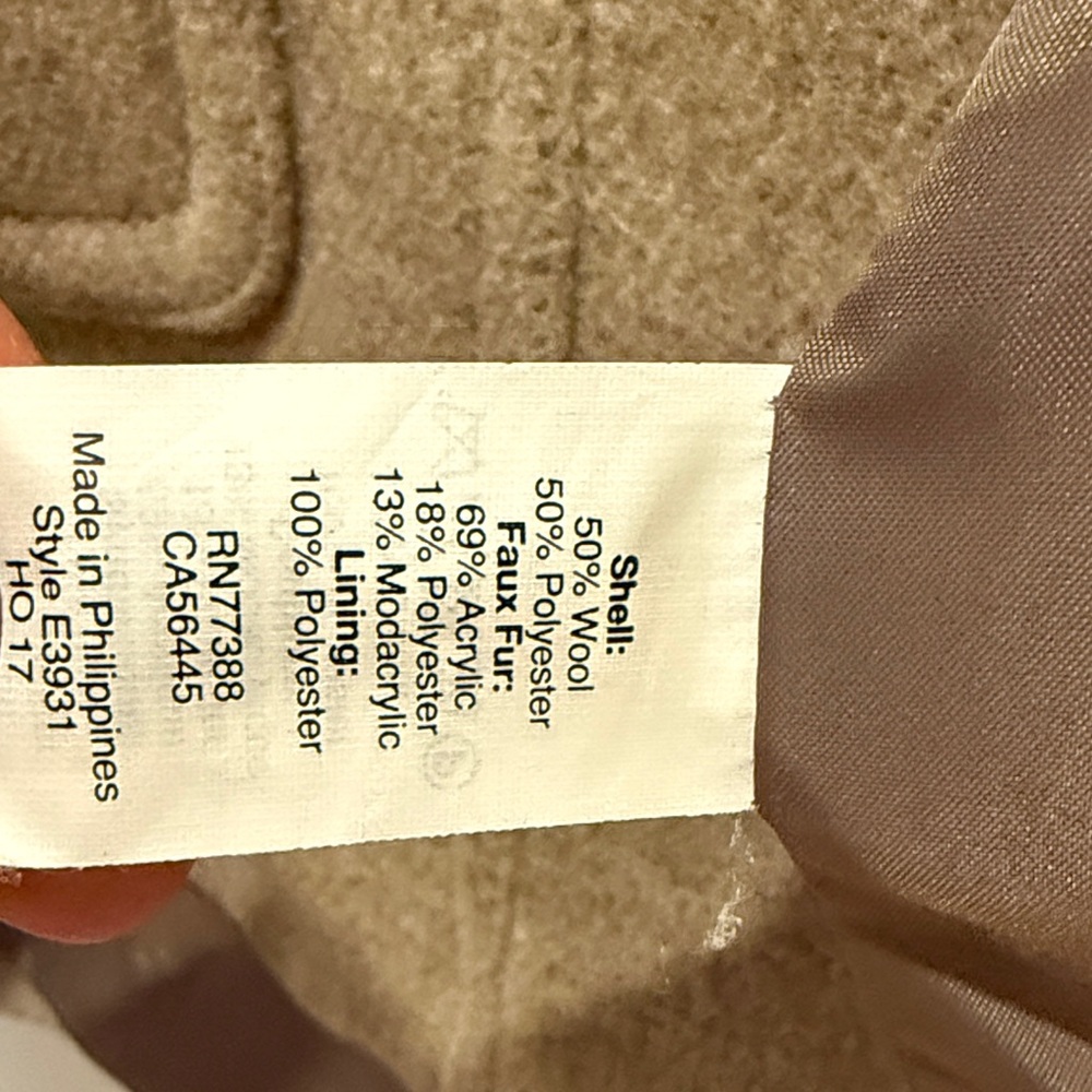 Classic J. Crew Taupe Colored Coat - Picture 5 of 5